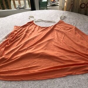 Orange Kismet summer shirt size exl- spaghetti straps and lace inlay -like new